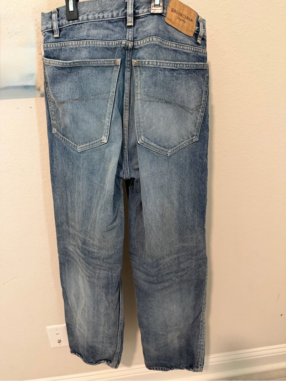Balenciaga Unisex Light Blue Baggy fit Jeans - Picture 3 of 7